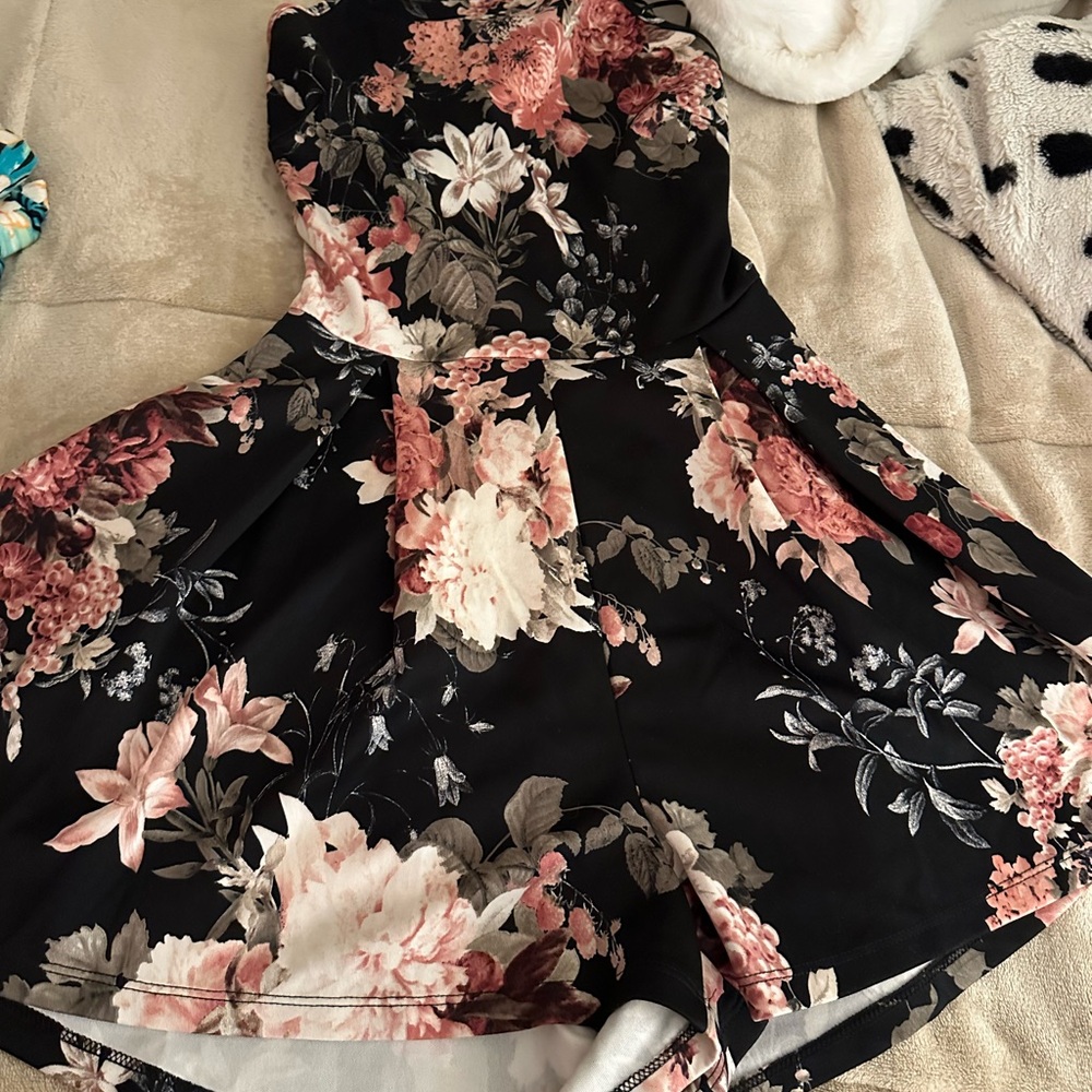Floral Black Dress